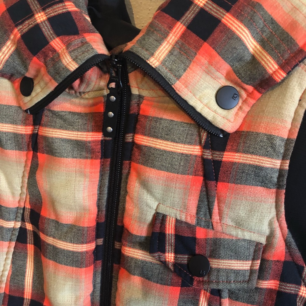 Burton Starr Plaid Flannel Insulated Vest